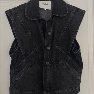 ba&sh Charcoal Denim Vest